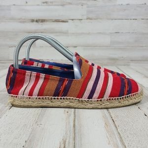 Stubbs & Wootton Artesania Palm Beach Striped Espadrille Flats